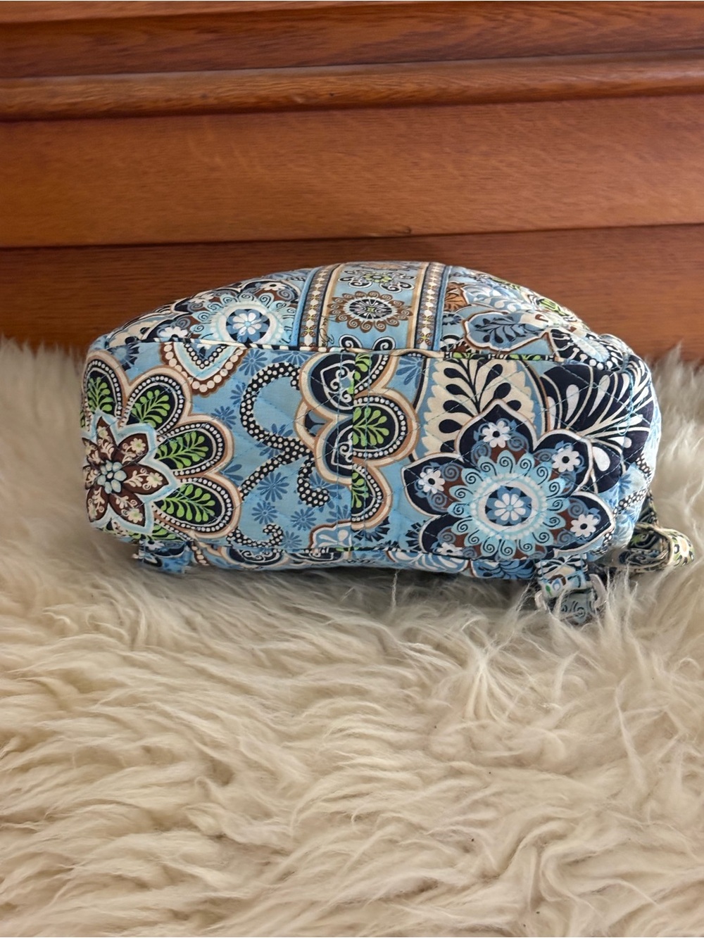 Vera Bradley ‘Bali Blue’ Floral Quilted Mini Backpack - Picture 6 of 7